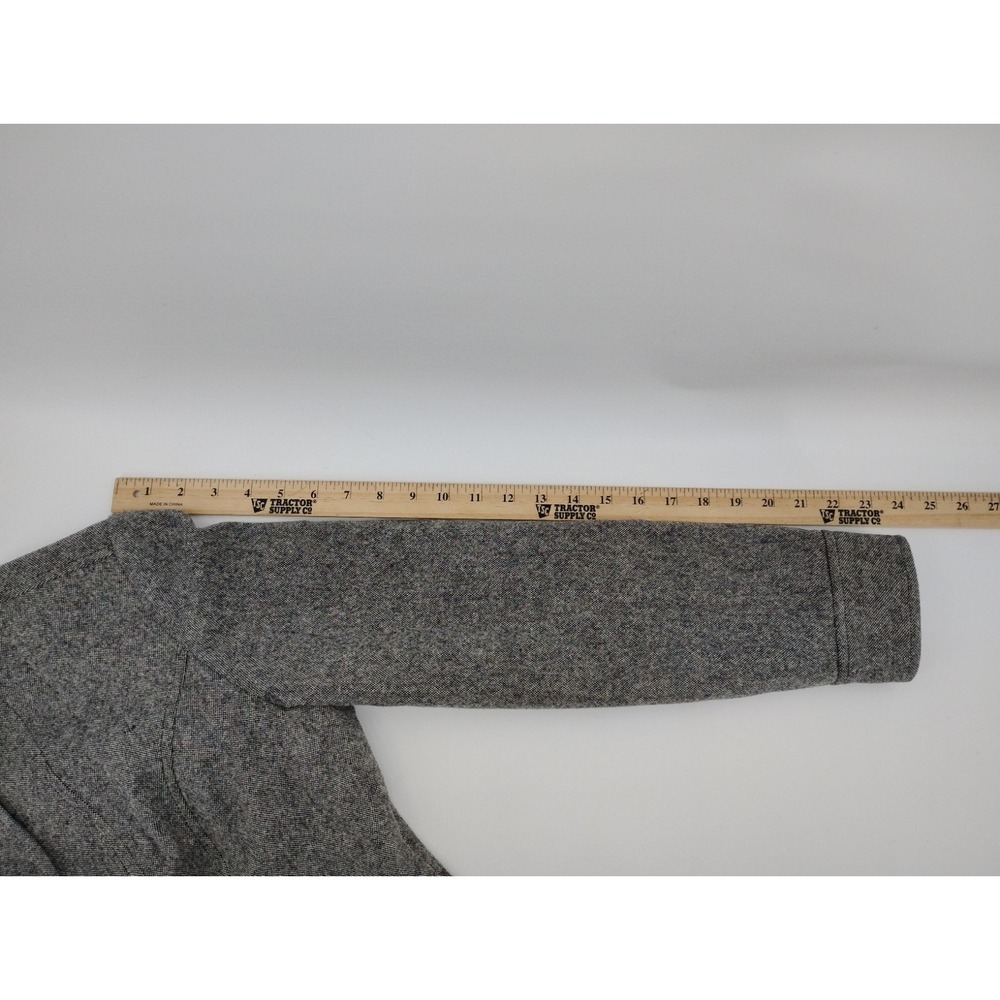 Pendleton Petite 100% Lambswool Blazer Jacket Gray Black Tweed Size 12 - Picture 8 of 9